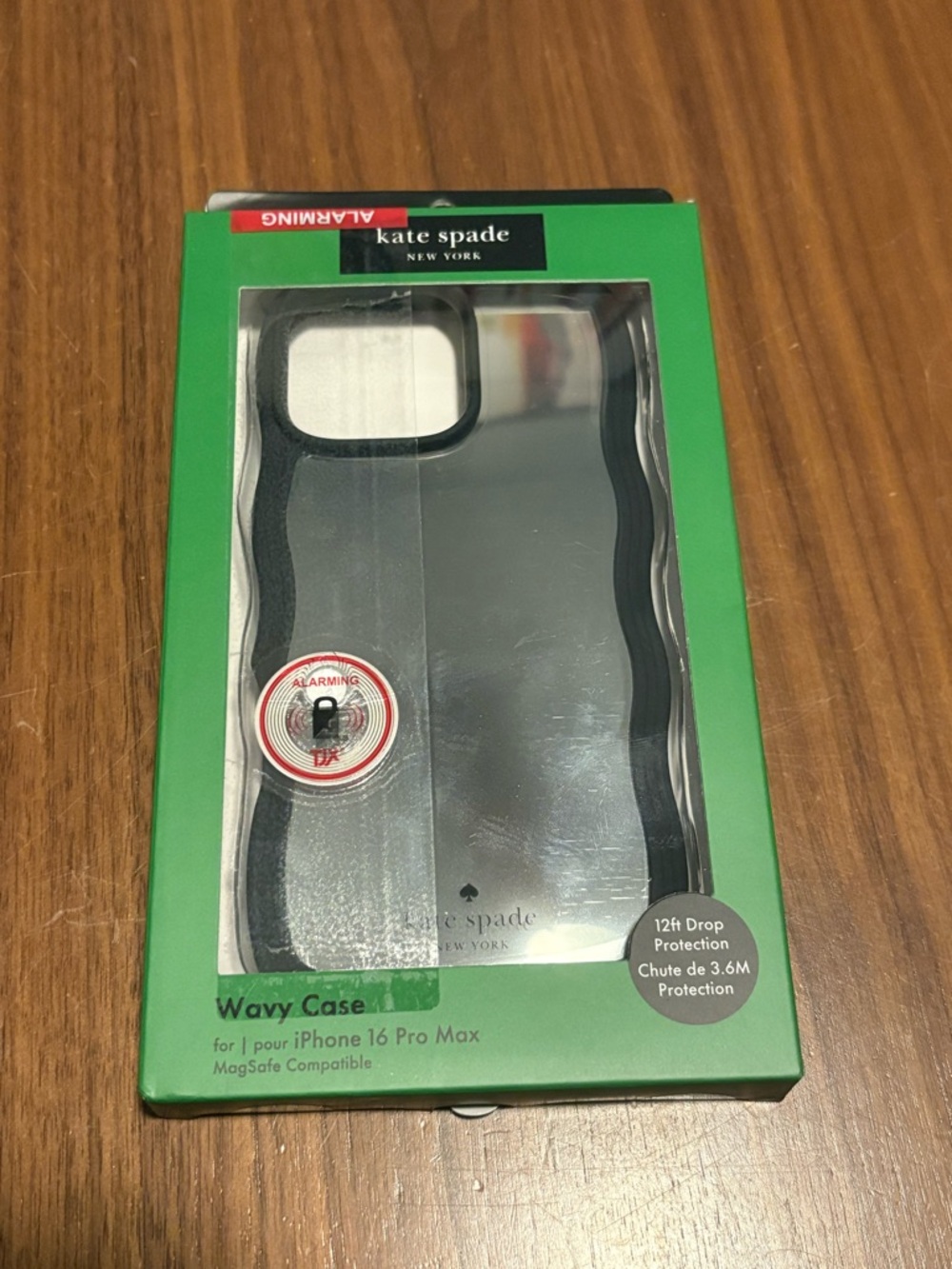 kate spade Black trim mirror Wavy back iPhone 16 Pro Max Case
